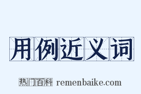 用例近义词是什么意思的图片